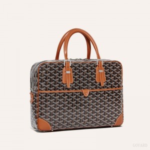 Black / Brown Goyard Ambassade MM Document Case | EYNO8268