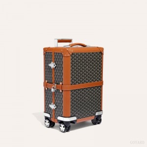 Black / Brown Goyard BOURGET PM TROLLEY CASE | BARJ5333