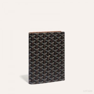 Black / Brown Goyard CASTIGLIONE DOCUMENT COVER | IDAD8443