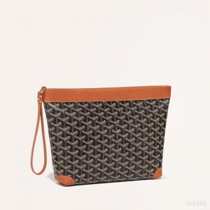 Black / Brown Goyard Conti pouch | SXLG2313