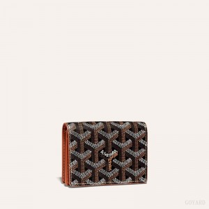 Black / Brown Goyard MALESHERBES CARD WALLET | URGP5310