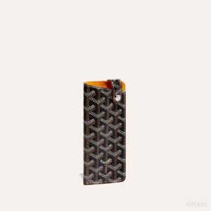 Black / Brown Goyard MONTMARTRE PM GLASSES CASE | ZGJD6266