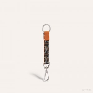 Black / Brown Goyard MOUSQUETON KEY RING | IGGM2167