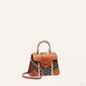 Black / Brown Goyard SAÏGON STRUCTURE MINI BAG | NIUG6030