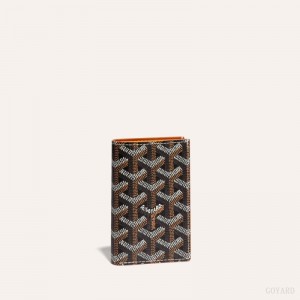 Black / Brown Goyard SAINT-PIERRE CARD WALLET | HCWF4276