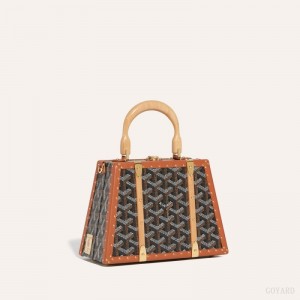 Black / Brown Goyard Saïgon Mini Trunk Bag | AHZN0328