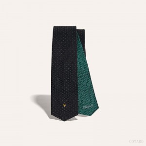 Black / Green Goyard Eldredge Bicolore tie | ZCNV7314