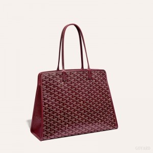 Burgundy Goyard HARDY PM BAG | DBJX2977