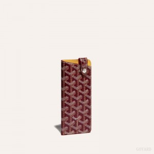 Burgundy Goyard MONTMARTRE PM GLASSES CASE | AOUJ7419