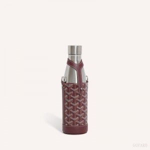 Burgundy Goyard Yonne MM Case & Flask | MVHQ1527