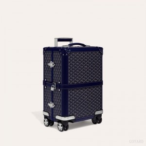 Navy Blue Goyard BOURGET PM TROLLEY CASE | SJZC4152