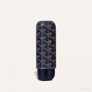 Navy Blue Goyard CHURCHILL 2 CIGAR CASE | HDDE8031