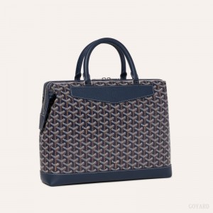 Navy Blue Goyard Cisalpin Document Case | VNYU4282