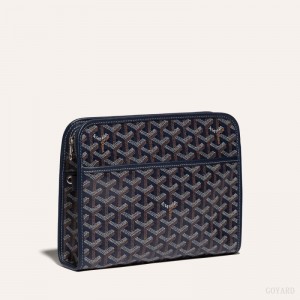 Navy Blue Goyard JOUVENCE MM TOILET BAG | IGGU6873