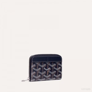 Navy Blue Goyard MATIGNON MINI WALLET | RYCM1028