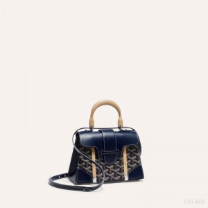 Navy Blue Goyard SAÏGON STRUCTURE MINI BAG | CTDR0799