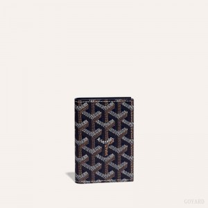 Navy Blue Goyard SAINT-MARC CARD WALLET | QGQS3420