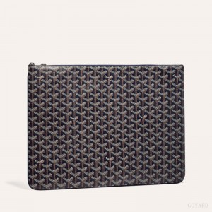 Navy Blue Goyard SENAT GM DOCUMENT CASE | OSLJ5745