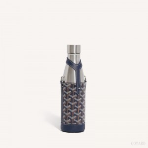 Navy Blue Goyard Yonne MM Case & Flask | NCYW5115