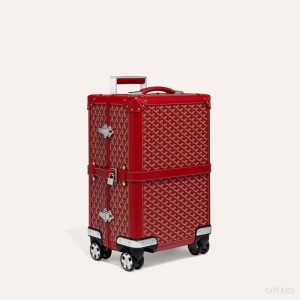 Red Goyard BOURGET PM TROLLEY CASE | IADO7422