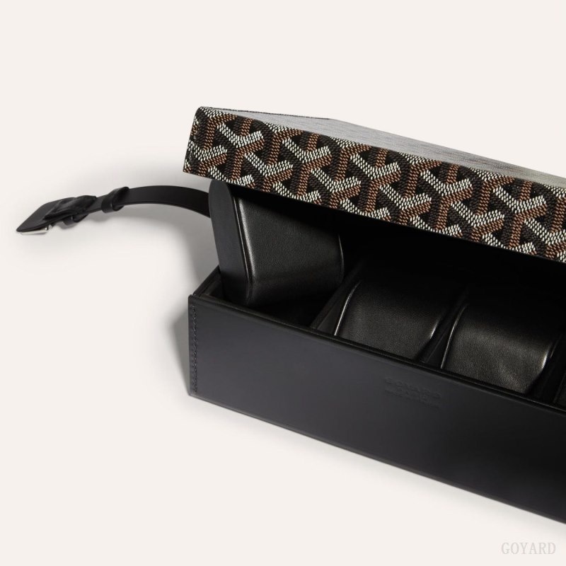 Black Goyard 8 WATCH CASE | MXOZ2529