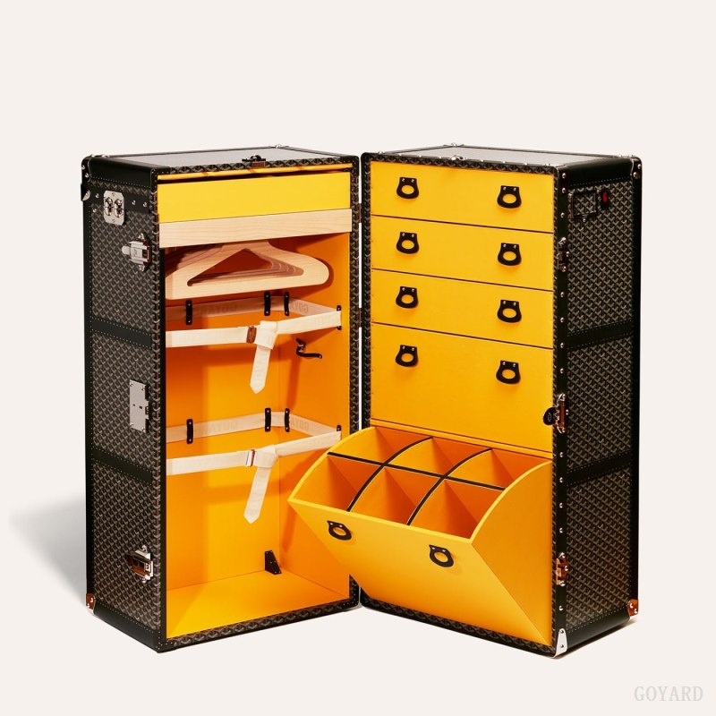 Black Goyard ARMOIRE TRUNK | KUDP0662