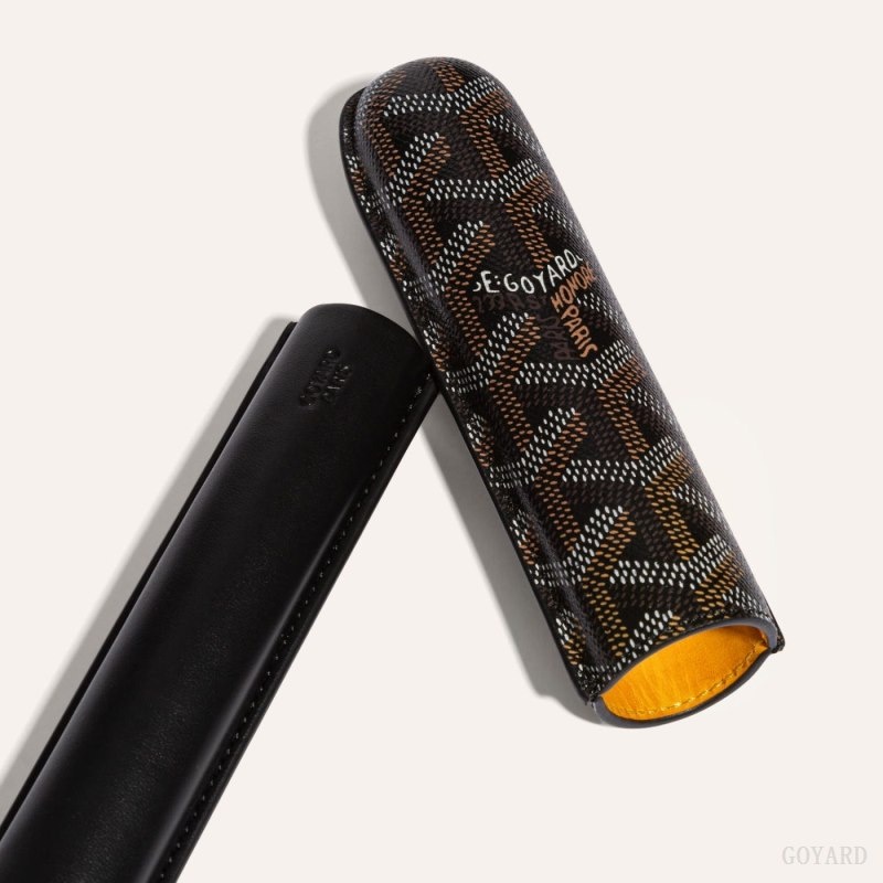 Black Goyard CHURCHILL SINGLE CIGAR CASE | JJJI1393