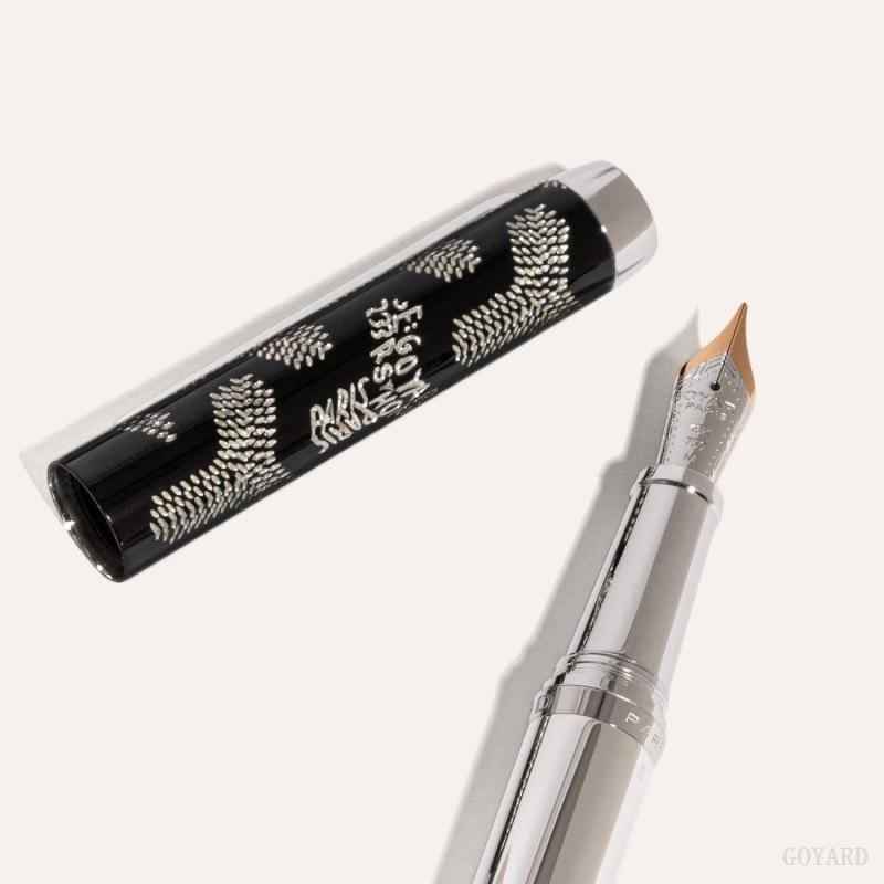 Black Goyard Clamecy Fountain Pen | TGLE6403