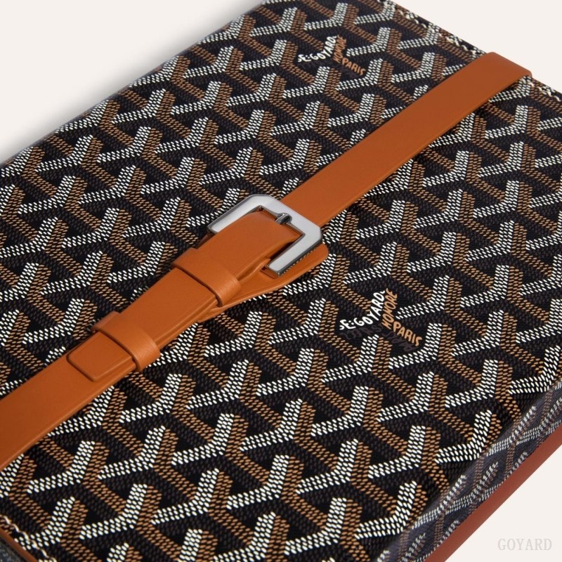 Black / Brown Goyard 8 WATCH CASE | WUIT0418