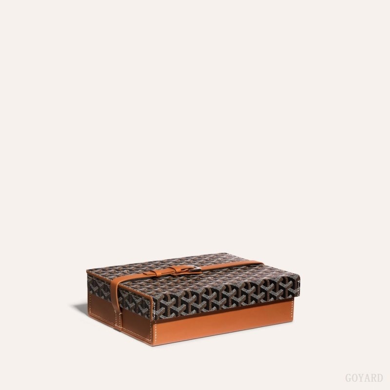 Black / Brown Goyard 8 WATCH CASE | WUIT0418