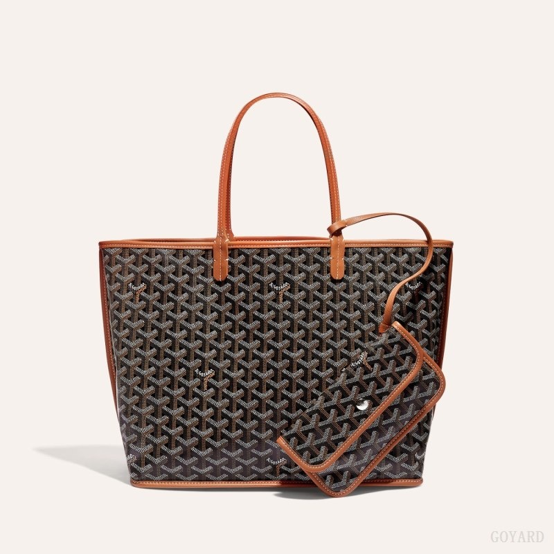 Black / Brown Goyard ANJOU PM BAG | YWLG4829