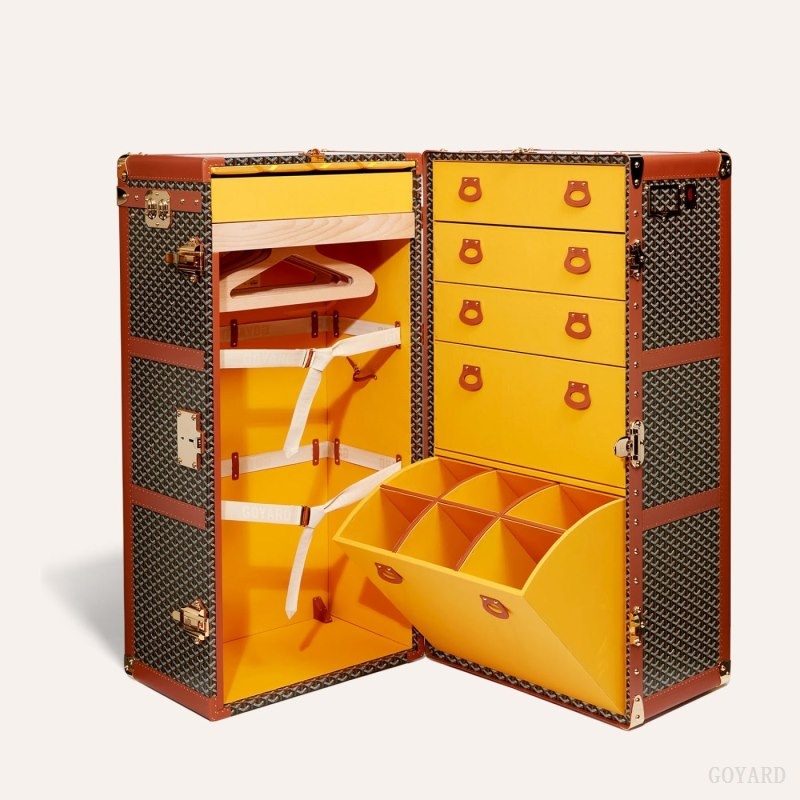 Black / Brown Goyard ARMOIRE TRUNK | BWFU1374