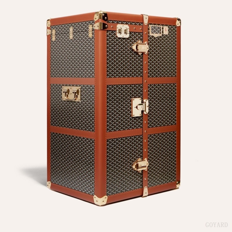 Black / Brown Goyard ARMOIRE TRUNK | BWFU1374