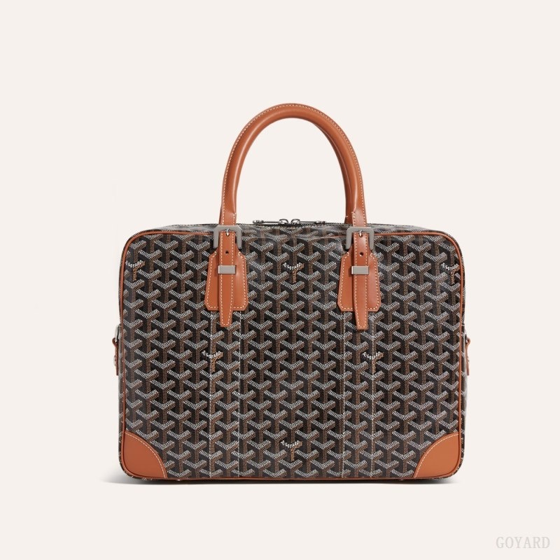 Black / Brown Goyard Ambassade MM Document Case | EYNO8268