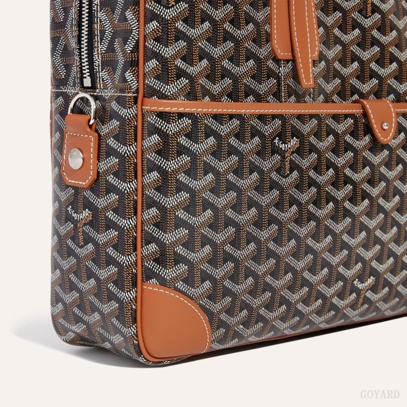 Black / Brown Goyard Ambassade MM Document Case | EYNO8268