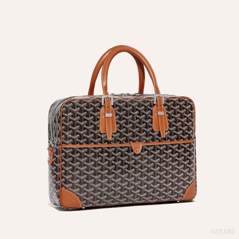 Black / Brown Goyard Ambassade MM Document Case | EYNO8268