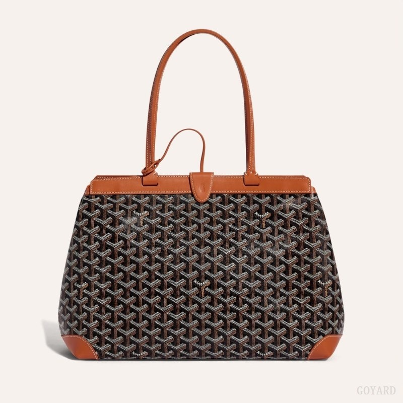 Black / Brown Goyard BELLECHASSE BIAUDE PM BAG | TDDR8693