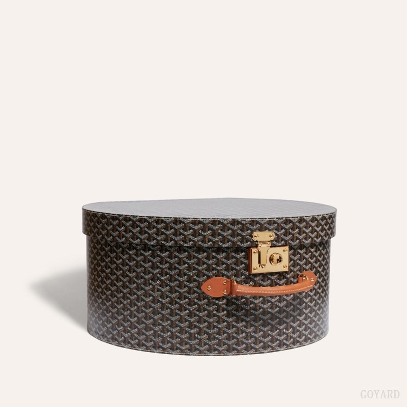 Black / Brown Goyard BOITE CHAPEAU | GOUU3144