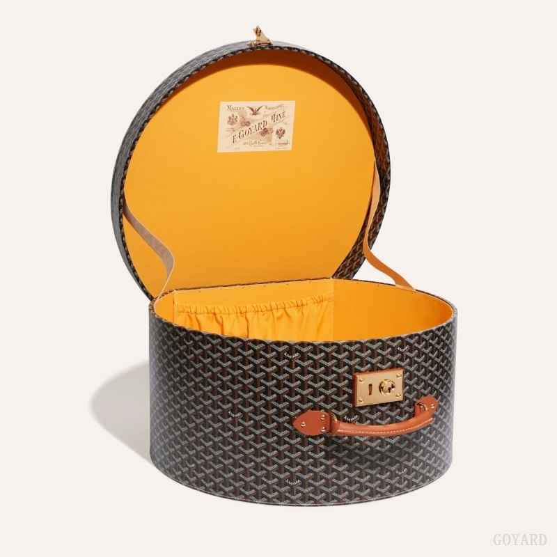 Black / Brown Goyard BOITE CHAPEAU | GOUU3144