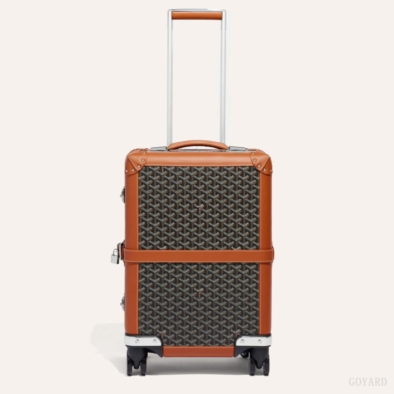 Black / Brown Goyard BOURGET PM TROLLEY CASE | BARJ5333