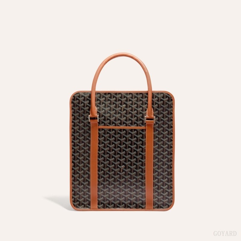 Black / Brown Goyard BOURGOGNE BAG | IKOT0077