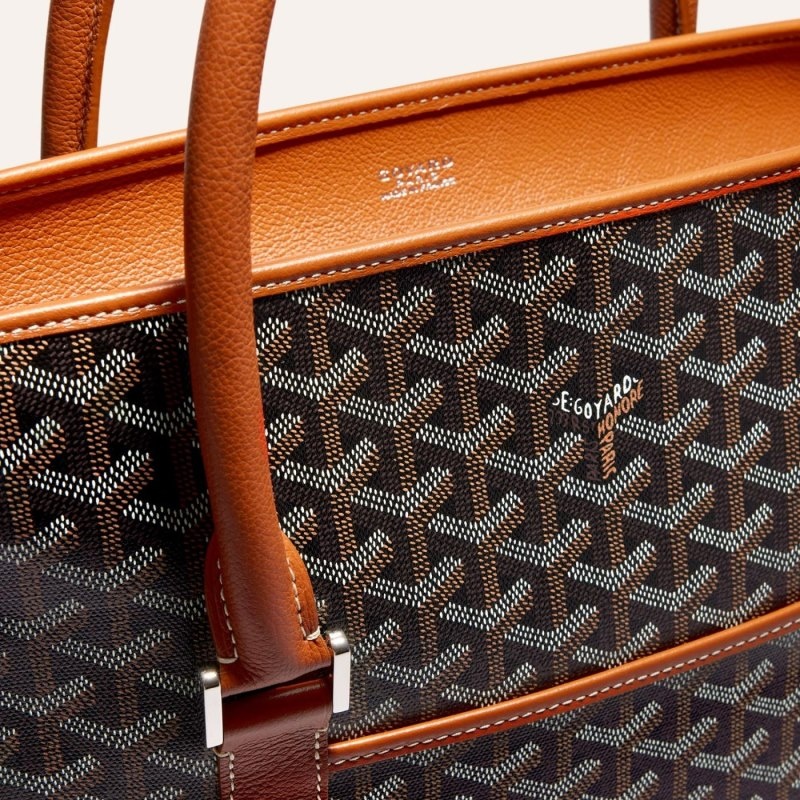 Black / Brown Goyard BOURGOGNE BAG | IKOT0077