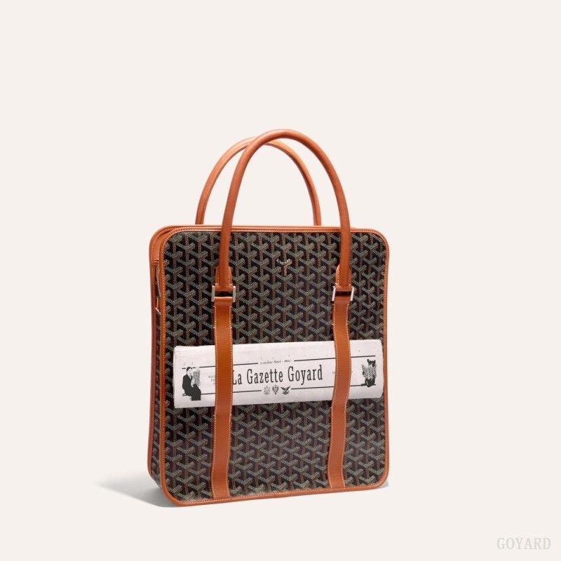 Black / Brown Goyard BOURGOGNE BAG | IKOT0077