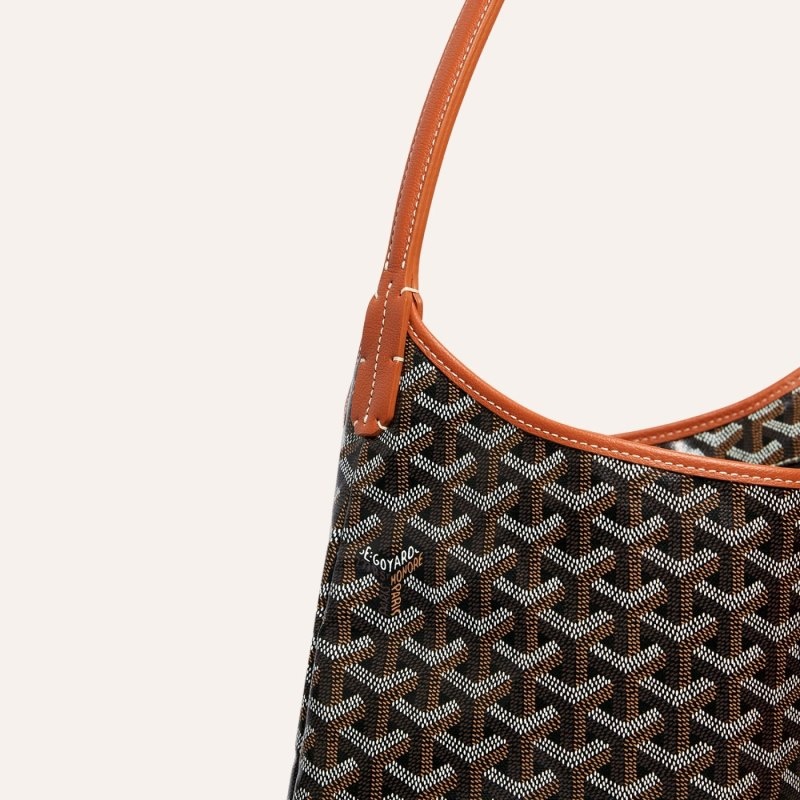 Black / Brown Goyard Bohème Hobo Bag | VRWX3390