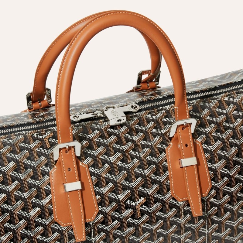 Black / Brown Goyard Boston 45 bag | YDHZ1407