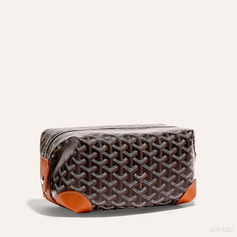 Black / Brown Goyard Bowling 25 Toiletry Bag | MMNY5013