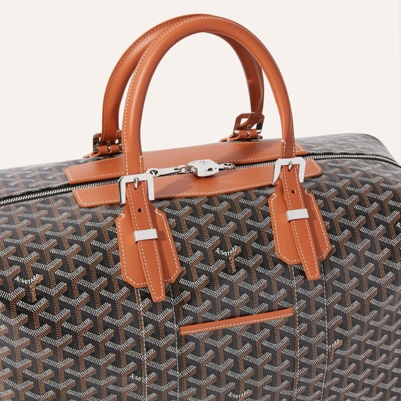 Black / Brown Goyard Bowling 45 bag | PYFM5425