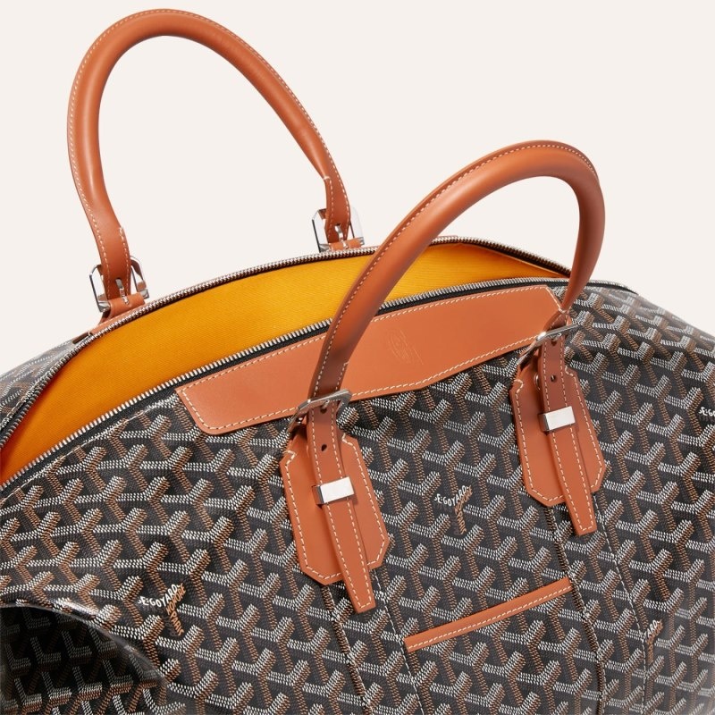 Black / Brown Goyard Bowling 45 bag | PYFM5425