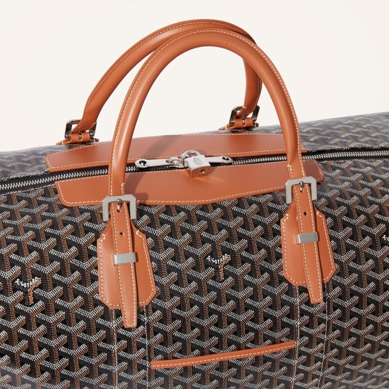 Black / Brown Goyard Bowling 55 bag | QHHS2354