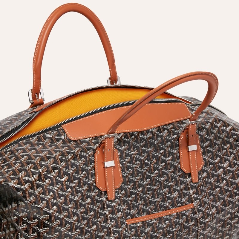 Black / Brown Goyard Bowling 55 bag | QHHS2354